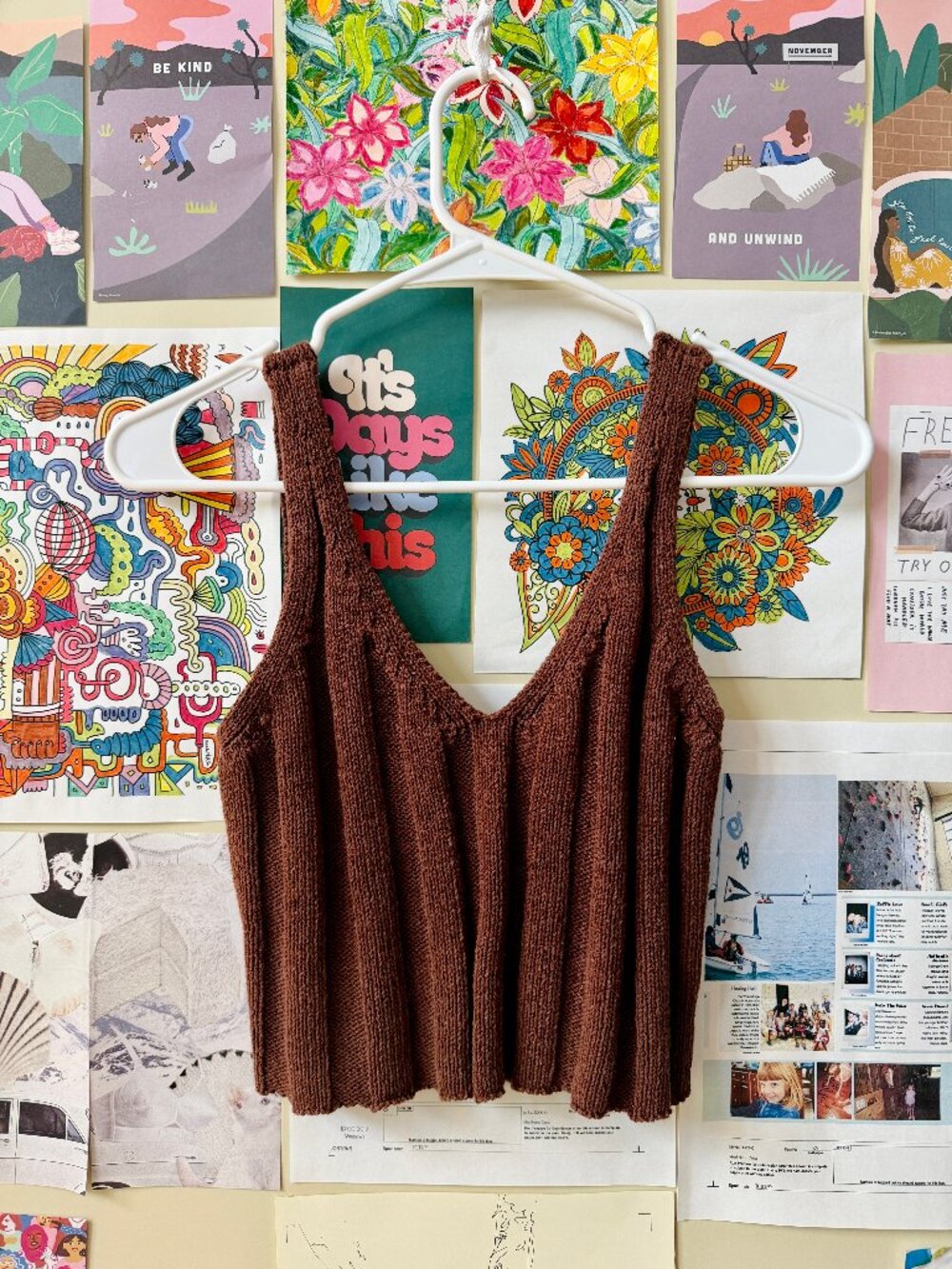 LA Hearts Brown Ribbed Sweater Tank - Size XS